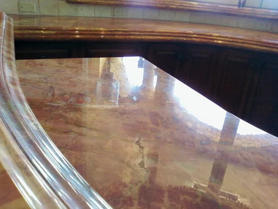 Polished countertop
